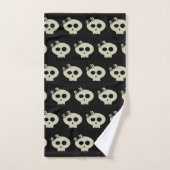Cute Halloween Skull Pattern Black Hand Towel (Serviette à main)