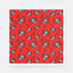 Cute Halloween Spiders Napkins Servet