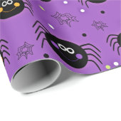 Cute Halloween Spiers Cadeaupapier (Rol Hoek)