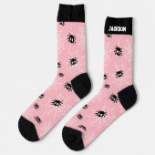 Cute Halloween-spinne- en web-sokken met naam Sokken (Links)
