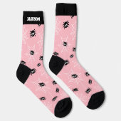 Cute Halloween-spinne- en web-sokken met naam Sokken (Rechts)