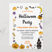 Cute Halloween Spooktacular Party Invitation (Devant / Derrière)