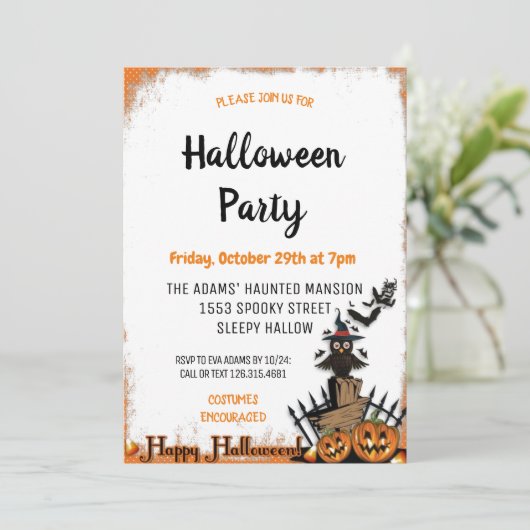 Cute Halloween Spooktacular Party Invitation (Debout devant)
