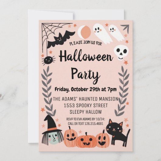 Cute Halloween Spooktacular Party Invitation (Devant)