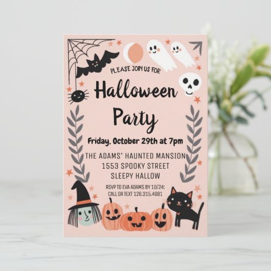Cute Halloween Spooktacular Party Invitation (Debout devant)