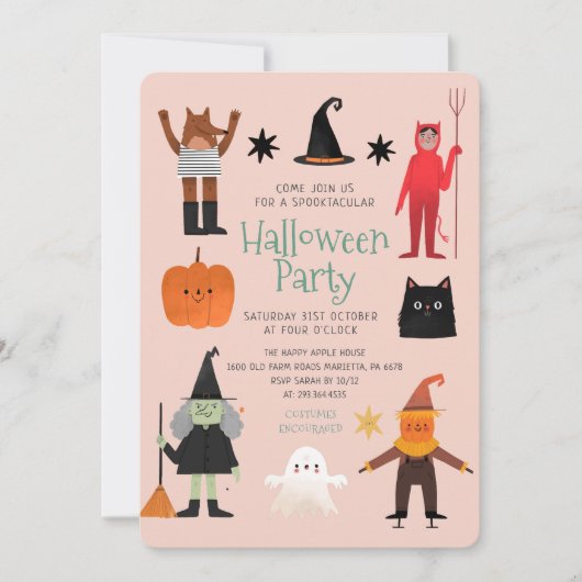 Cute Halloween Spooktacular Party Invitation (Devant)