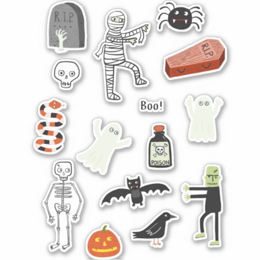 Cute Halloween Sticker (Voorkant)