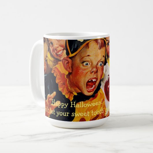 Cute Halloween sucré dent Mug (Devant gauche)