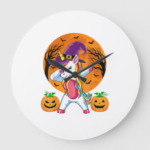 Cute Halloween T-shirt Meisjes Vrouwen Hekserij Ee Grote Klok