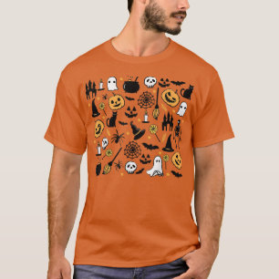 Cute Halloween Theme Pumpkin Spooky Season Brawe T-shirt