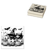 Cute Halloween Theme Rubberstempel (Gestempeld)
