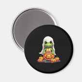 Cute Halloween Turtle Ghost with Candy (1) Magneet (Voorkant / Achterkant)