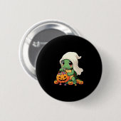 Cute Halloween Turtle Ghost with Candy (3) Ronde Button 5,7 Cm (Voorkant /achterkant)