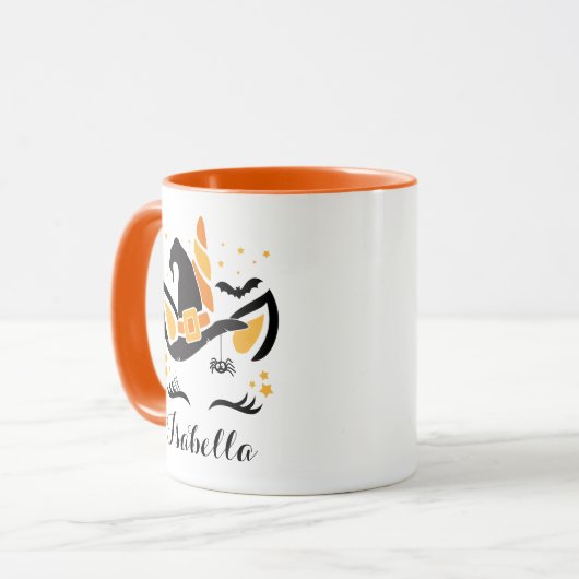 Cute Halloween Unicorn Witch Pet Mok (Voorkant links)