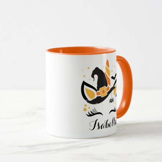 Cute Halloween Unicorn Witch Pet Mok (Voorkant rechts)