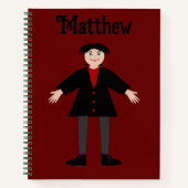 Cute Halloween Vampire Custom Name Notitieboek (Voorkant)