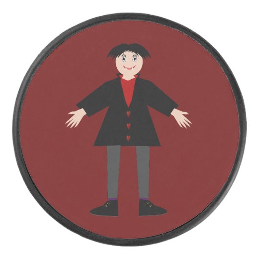Cute Halloween Vampire Hockey Puck (Voorkant)