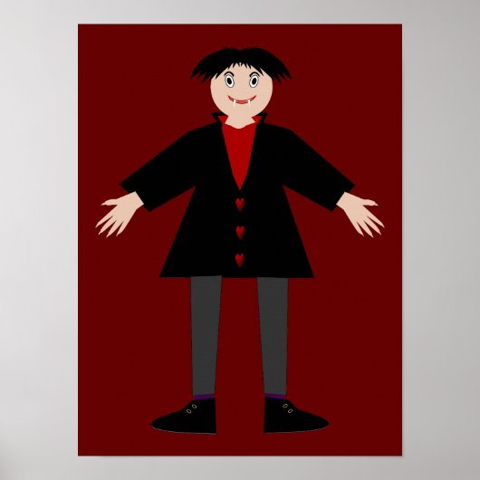 Cute Halloween Vampire Poster (Voorkant)