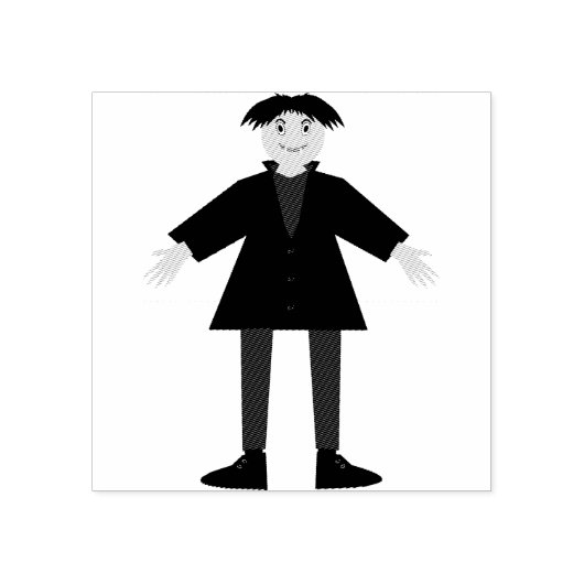 Cute Halloween Vampire Rubberstempel (Afrduk)