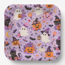 Cute Halloween Vierkante Papieren Borden