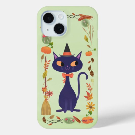 Cute Halloween Witch Cat Case-Mate iPhone Case (Achterkant)