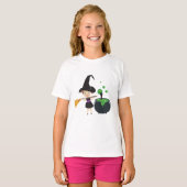 Cute Halloween Witch T-shirt (Voorkant volledig)