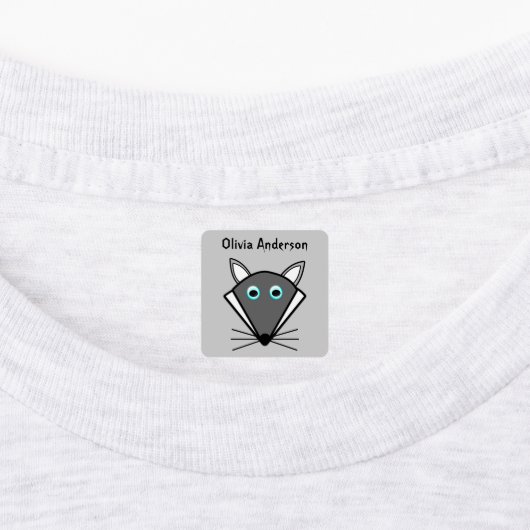 Cute Halloween Wolf Aangepaste Kinder kleding Labels (Aangebracht)