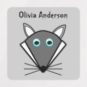 Cute Halloween Wolf Aangepaste Kinder kleding Labels (Design 1)