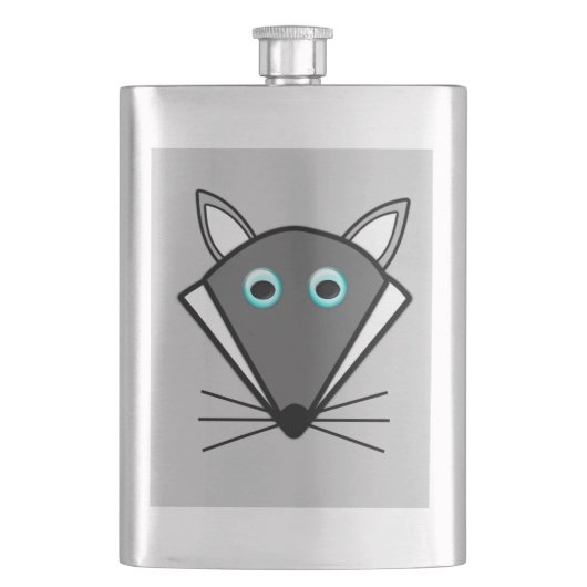 Cute Halloween Wolf Flasks Heupfles (Voorkant)