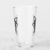 Cute Halloween Wolf Glas (Links)