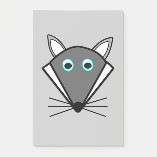 Cute Halloween Wolf Post merkt Pad op Post-it® Notes (Voorkant)