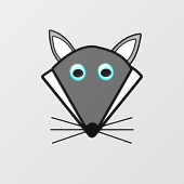 Cute Halloween Wolf Raamsticker (Vel)