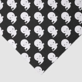 Cute Halloween zwarte en witte spoken Tissuepapier (Detail)