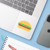 Cute Hamburger Sticker (Laptop met iPhone)
