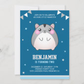 Cute Hamster Anniversaire Fête Invitation (Devant)