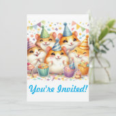 Cute Hamster Anniversaire Fête Invitation (Debout devant)
