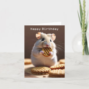 Cute Hamster Birthday Kaart