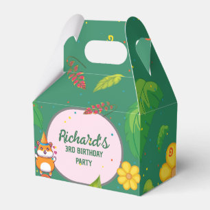 Cute Hamster Botanisch Thema Kinderverjaardagsfees Bedankdoosjes