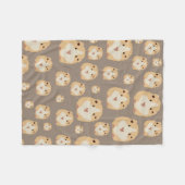 Cute Hamster Brown Pattern Fleece Deken (Voorkant (Horizontaal))