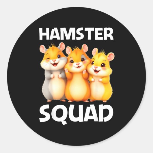 Cute Hamster Design For Men Women Kids Dwarf Hamst Ronde Sticker (Voorkant)