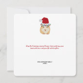 Cute Hamster Funny Animal Santa Chapeau Carte de N (Dos)