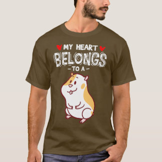 Cute Hamster Gift Heart behoort tot een hamster T-shirt