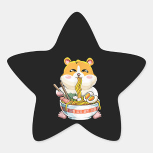 Cute Hamster Kawaii Ramen Ster Sticker