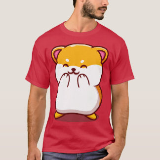 Cute Hamster Laughing Cartoon T-shirt