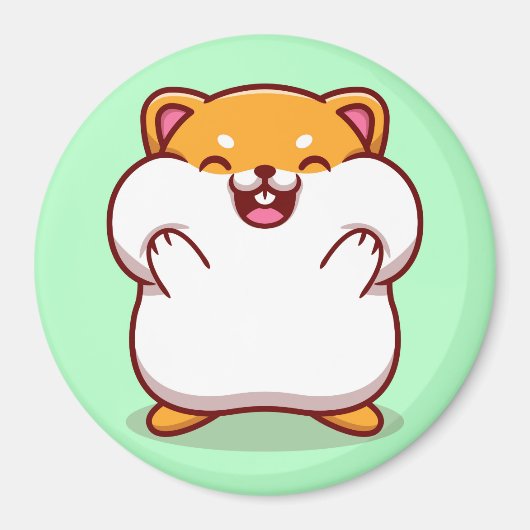 Cute Hamster Magnet Magneet (Voorkant)