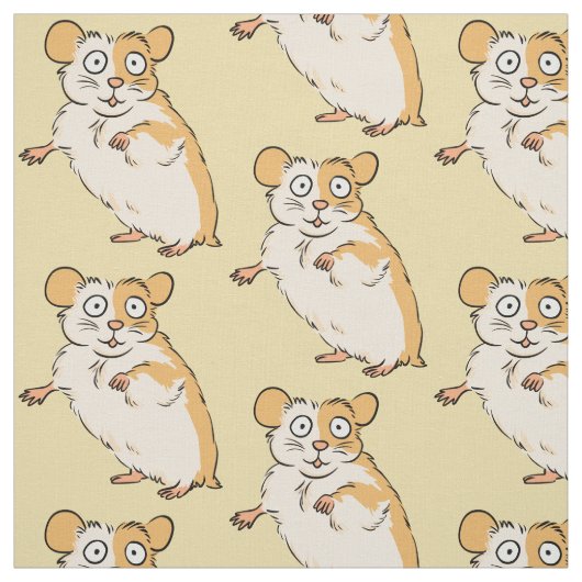Cute Hamster Pattern Stof (Swatch)