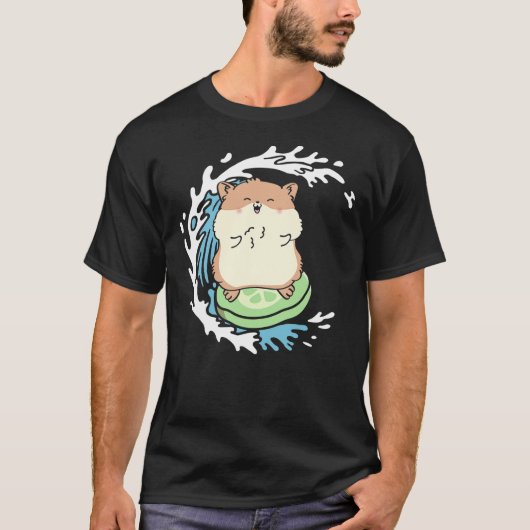 Cute Hamster Surfer Rodent Animals Hamsters Owne T-shirt (Voorkant)
