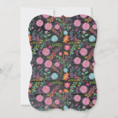 Cute Hamster TWINS Baby showers Invitations Folk F (Dos)