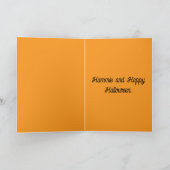 Cute Hamster Witch Halloween Greeting Card Kaart (Binnen)