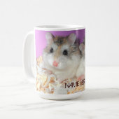 Cute Hamsters in Love Mok met  naam (Voorkant links)